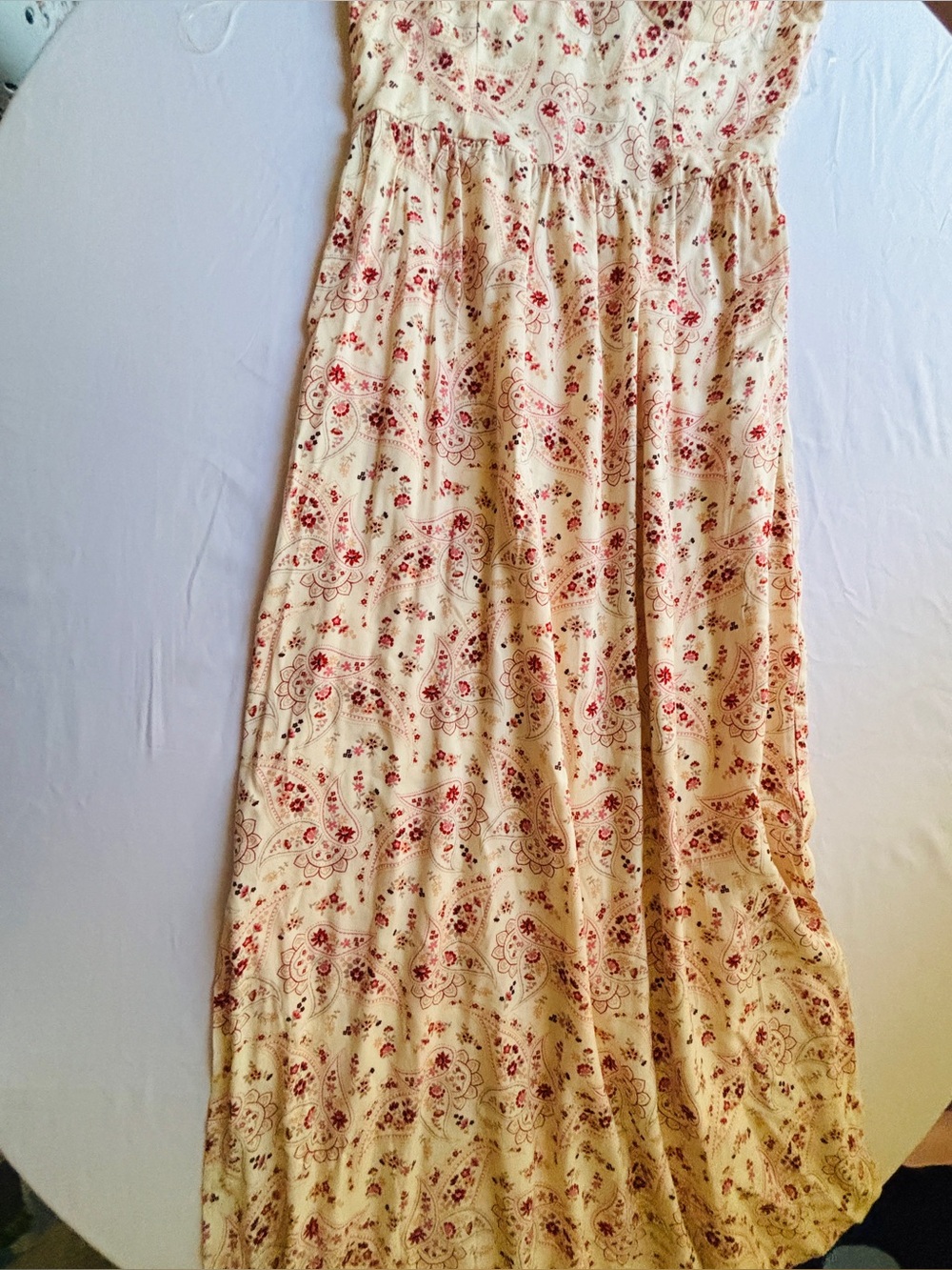 Lily Rose White Paisley Dress with Pink Floral Accents Women’s Size Medium - Picture 4 of 11